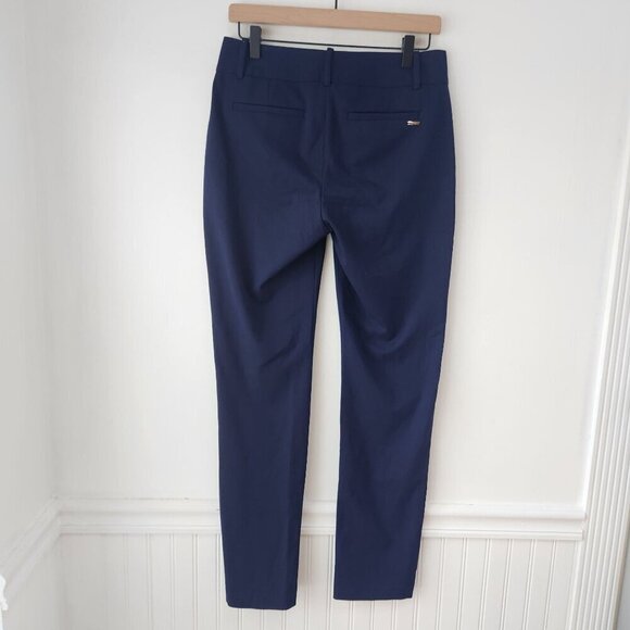 Calvin Klein Navy Blue Straight Leg Trousers Classic Career Pants Women's 2 - Picture 2 of 9
